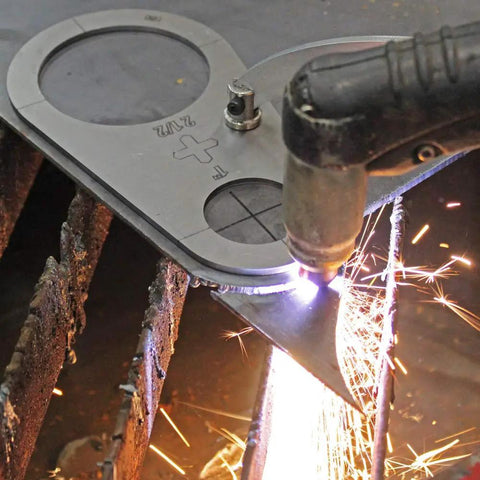 Plasma Stencil Circle Cutter Guide Kit 5 Piece Set With.580 Inch Circle Sizes And 10 Hole Sizes used with plasma torch
