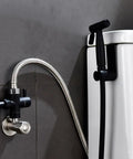 Super Tough 3 Way Shower Diverter Valve With Solid Brass Build And Seamless 1 Inlet To 2 Outlet Switching Featuring No Sweat Removable Nut Setup Plus Dependable Rubber Gaskets That Stay Leak Free And Make Bathroom Upgrades A Breeze For Everyone, installed with flexible hoses.