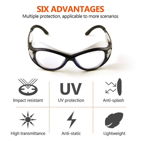 Heavy Duty CO2 Laser Safety Glasses Delivering Serious OD6 Plus Shielding For 10600NM Projects with impact resistant features.