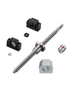 Heavy Duty 32Mm Anti Backlash Ballscrew Kit With 10Mm Pitch And 480Mm Length For CNC Machines including C7 precision metal nut and smooth coupler.