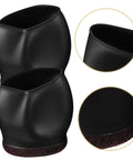 25 Pack Salon Chair Caster Cups Wheel Protectors Hella Tough Silicone Floor Savers with smooth black finish and durable design.
