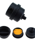 Two Pack Air Compressor Silencer Filter Quarter Inch NPT 13mm Intake Muffler For Noise Reduction with plastic shell parts shown