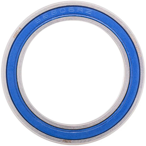 Ten Pack Stainless Steel Deep Groove Radial Silicon Nitride Ball Bearings 30mm X 42mm X 7mm With Double Rubber Seal ABEC 5 showing blue seal detail.