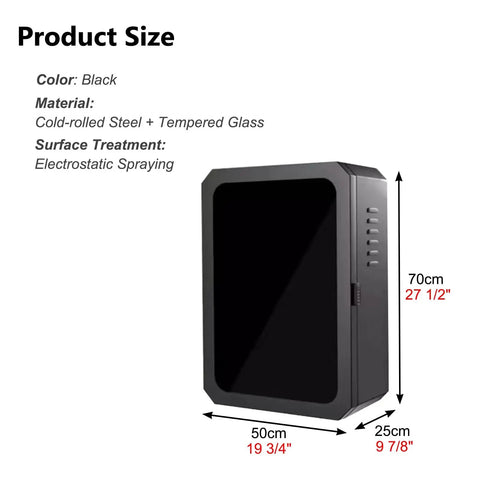 Heavy Duty Outdoor Electric Vehicle Charger Protector With All Weather Waterproof Steel Cage And Wall Mount Smart Cord Hook Keeping Your Rig Slick And Secure Year Round, black cold-rolled steel case with tempered glass.