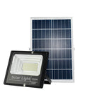 Solar Light Outdoor Garden Flood Light 150W 200W 300W Led Super Bright, 100W flood light with solar panel and adjustable stand.