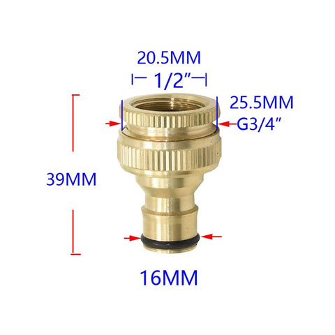 Brass Hose Quick Connector Kit 20 Piece Set M22 M24 One Half Inch Three Quarter Inch One Inch Threaded Adapters For Garden Faucet Irrigation No Sweat Easy Install Plug And Play brass adapter with 1/2 in and G3/4 in threads