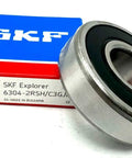 Heavy Duty Deep Groove Ball Bearing With Double Rubber Seals Built Tough For Smokin Hot Environments Rock Solid Single Row Engineering Parts 6304 Size 20 Millimeter By 52 Millimeter By 15 Millimeter Precision Ground Inner Raceways in packaging.