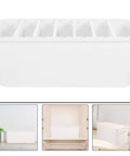 Slick White PP Plastic Drawer Organizer Box With Comfortable Handle Grip For Quick Sorting Bras Socks Ties And Everyday Gear To Keep Your Room Neat On The Daily.