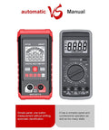 Comparison of Smart Automatic Digital Multimeter 2000 Count With Non Contact Voltage Tester vs manual version showing features