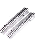 Heavy Duty SBR40 Linear Guide Rail Set Paired With Slider Blocks Cast From Hardened Steel Deliver Crisp Slide Action For DIY CNC Mills And Lathes Built To Grind All Day Long - showing two steel guide rails.