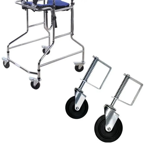 High Performance Spring Loaded Gate Casters Crafted With Weather Resistant Rubber Wheels for gate movement and easy mobility.