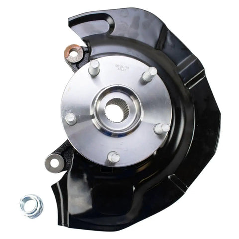 Front Wheel Bearing and Hub Assembly with Knuckle Pair Swap Kit for Toyota Sienna AWD Rig Repair Fits 2004-2010 close-up view of bearing with mounting base