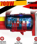 Powerful Electric Hydraulic Rebar Cutter With 1250W And 1700W Copper Coil Motor showing internal motor design and features.