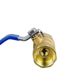 Rock Solid Brass Ball Valve With Smooth Turn BSP Thread Pipe Fitting engineered for zero drip control, shown with handle and threads.