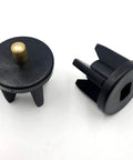 Premium Universal Replacement Clutch Plugs For Indoor Outdoor Roller Blinds And Window Shades Black 28mm Tube Connector, pair of black plugs.
