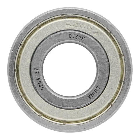 Smooth Operator 2-Pack 5204-ZZ Angular Contact Ball Bearing front view, showing double metal shield design and size details.