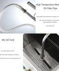 High-temperature resistant oil filter pipe and 48L oil tank for Dude, this 550W Commercial Fryer Oil Filter Machine is total game changer.