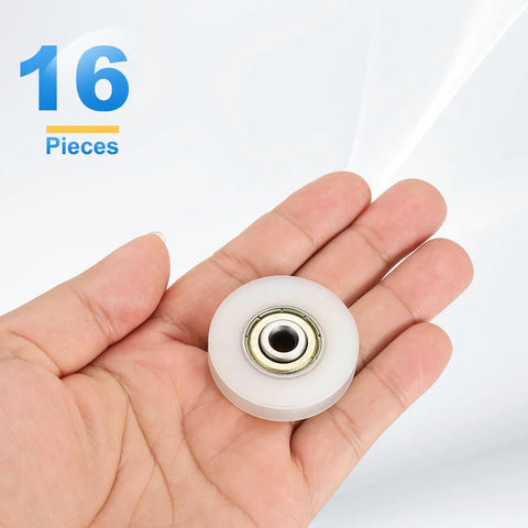 16 Pcs Slick U Groove Nylon Guide Rollers 6mm Bore 38mm Outer 9mm Thick Hella Smooth Pulley Wheels on hand