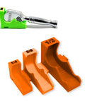 Magnetic Ratchet Organizer Kit, 3-Piece Interlocking Mount System For 1/4, 3/8, And 1/2 Inch Ratchets, Bright Orange Finish