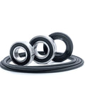 Straight Up Front Load Washer Tub Bearing And Seal Kit Replacement For LG Kenmore 4036ER2003A 1267488, features three metallic bearings and rubber seal.