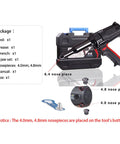 Heavy Duty 600W Electric Rivet Gun For 6.4Mm Blind Pop Rivets With Lightning Fast Nail Kickout And Vibration Dampening Arc Gearbox Solid Grip Power Tool with various nosepieces.