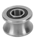 Straight Up Top Tier U22 Track Roller Bearing Using A Slick Yoke Mount For 8mm Shafts Rolled From Hardened 9Cr18 Steel Close-up view.