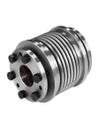 Zero Play Bellows Coupling Flows Smooth With Rock Solid Stainless Steel Flex Sleeve Paired To Aluminum Alloy Hub for CNC use