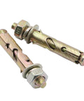 Antiskid Sleeve Anchor One Quarter Inch By Two Inch Carbon Steel Zinc Plated Expansion Anchors For Concrete Only Ideal For Door And Window Frames Wall Mounts Shelving And Furniture Installations 30 Pieces.