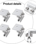 Beefy Aluminum Solar Mounting Clamps 4 Pack fully pre assembled showing stainless steel screws and washers for roof installation.