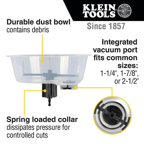 Rugged Hole Saw Replacement Kit Featuring Premium Bimetal Blades And Precision Pilot Bit for Adjustable Drywall Cutters Yields Zero Sweat Two To Seven Inch Snappy Cuts Daily Guaranteed dust bowl with integrated vacuum port for controlled cuts.