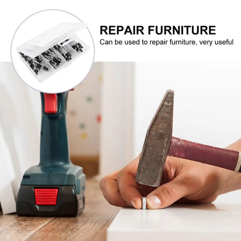 Using 120 Pcs Aluminum Blind Rivet Kit Black Finish With Smooth Surface And Burr Free Pull Rod for furniture repair