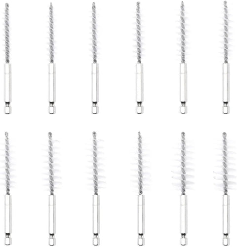 Wire Brush Drill Attachments With One Quarter Inch Hex Shank For Power Drill Or Die Grinder 38 Piece SAE And MM Brush Set
