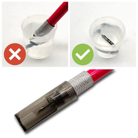 Professional Panel Line Pen And Infiltration Marker For Scale Plastic Model Kits demonstrating proper use in water.