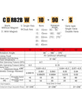 Heavy Duty Single Blade Rotating Cylinder With Smooth Pneumatic Rotary Actuator Adjustable Timing Range CrB2BW Series spec sheet with dimensions and pressure ratings.
