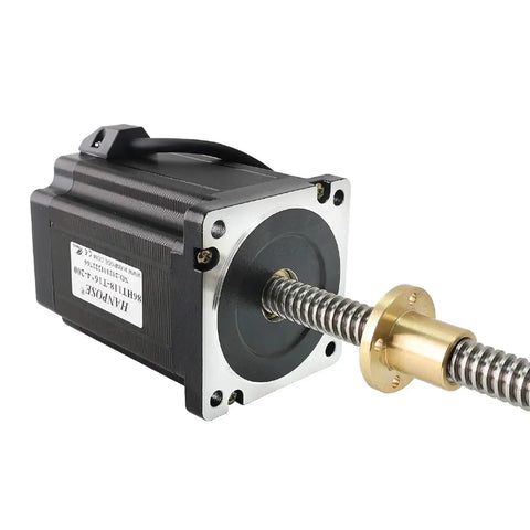 Heavy Duty Nema 34 Linear Screw Stepper Motor delivering 8 Newton Meter Torque and six amp power with lead screw.