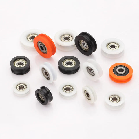 U Groove Ball Bearing Roller Featuring Top Tier Nylon Pulley Guide Wheel And Stainless Steel Track Wheel For Sliding Door Window Hardware Heavy Duty Smooth Operator Replacement White Pack Of Four collection.