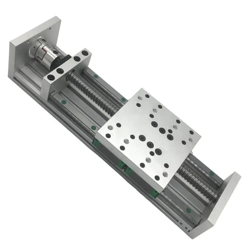 Badass Rigid Hgr15 Linear Guided Slide Table For X Y Z Cnc Rigs With Dead Silent Servo Motor and polished Sf1610 ball screw train.