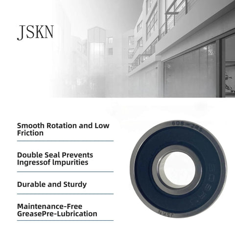 20-Pack 608-2RS sealed 8x22x7mm micro deep groove ball bearing with double rubber shield, shown with smooth rotation features.