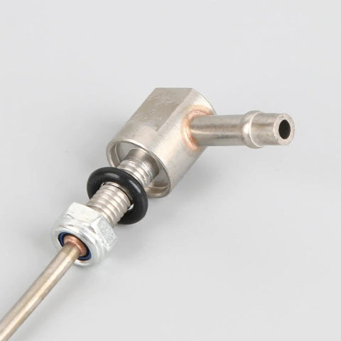 Heavy Duty Stainless Steel Fuel Pickup Pipe 490mm Quick Swap Replacement For Webasto And Eberspacher Diesel Parking Heater close-up of threaded mount and nut