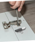 Premium Heavy Duty Soft Close Cabinet Damper For Kitchen Wardrobe Doors Silent Anti Slam Furniture Buffer with installation detail.
