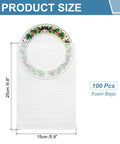 Hella Durable Foam Cushion Pouches 100 Pack 5.9x9.8 Inch Moving Supplies For Shipping Boxes with a floral design.