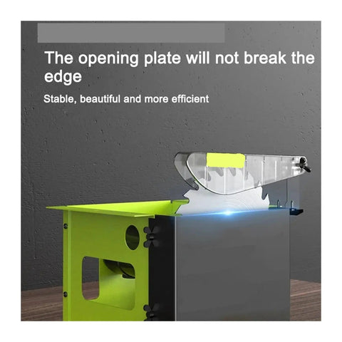 Close-up of Dust Free 3500W Table Saw For Woodworking Beast Mode All In One Desktop Cutter highlighting precise blade mechanism.