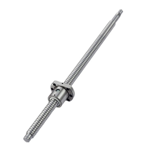 Rock Solid Anti Backlash Ball Screw With Single Nut 12 mm Diameter 4 mm Pitch 550 mm Carbon Steel Lead Assembly For Cnc Routers And Grinders visible in image