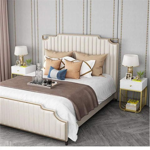 Heavy Duty Metal Bedside Table With Two Spacious Drawers Solid Build And Sleek Design Make This Compact Nightstand In Bedroom