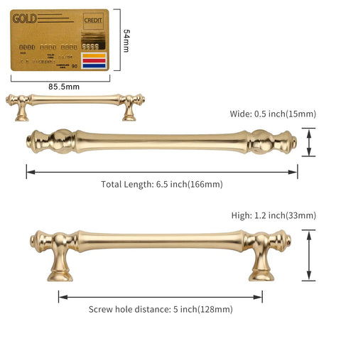 10 Pack Brushed Brass Cabinet Pulls 5 Inch Center To Center Solid Zinc Alloy Heavy Duty Hardware Modern Vintage Drawer Handles Kitchen Remodel Upgrade No Drama Install Top Shelf Quality The Real McCoy