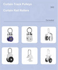 Heavy Duty Silent Curtain Track Gliders 20 Piece Pack Rock Solid Metal Pulleys in various designs for smooth operation.