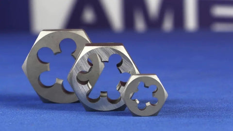 M18 X 1.25 Carbon Steel Hex Rethreading Die, DWT Series, Right Hand Cut For Dressing Over Bruised Or Rusty Threads, No Special Holder