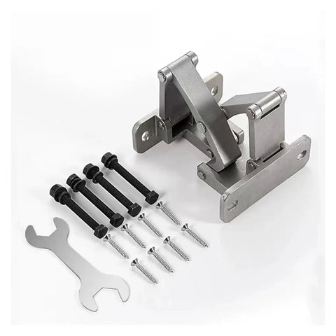 Heavy Duty Rugged Concealed Door Hinges For Stone And Marble Entries with bolts and screws for installation.