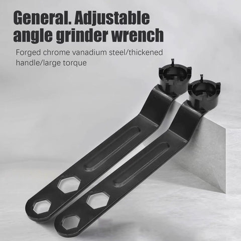 Heavy Duty Angle Grinder Wrench Tool Built Like A Tank With Thickened Four Claws Designed To Grip Locknuts for easy adjustments.