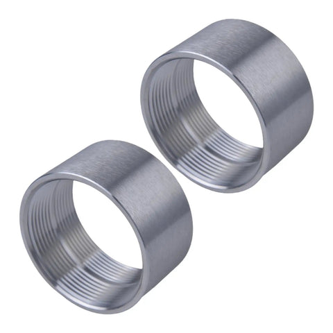 Stainless Steel 304 Weld On Bung Fitting 2 Inch NPT Female Thread Two Pack Heavy Duty Pipe Coupling